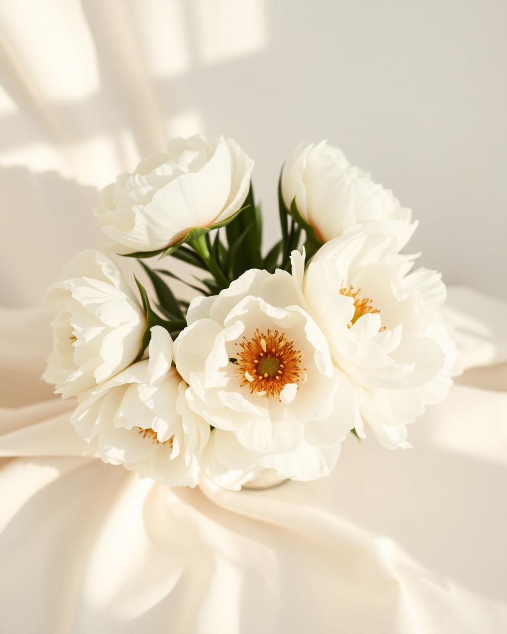 Peonías blancas